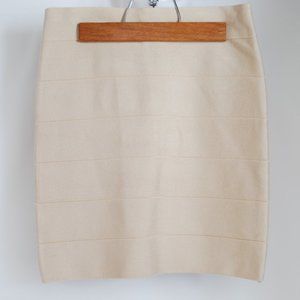 bebe - Short Bandage Skirt - Cream